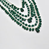 Prachi Layered Pearl Green Drops Haar Set